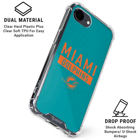 NFL Miami Dolphins Teal Performance Series iPhone 16e Clear Case